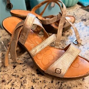 Born Metallic Strappy Sandal